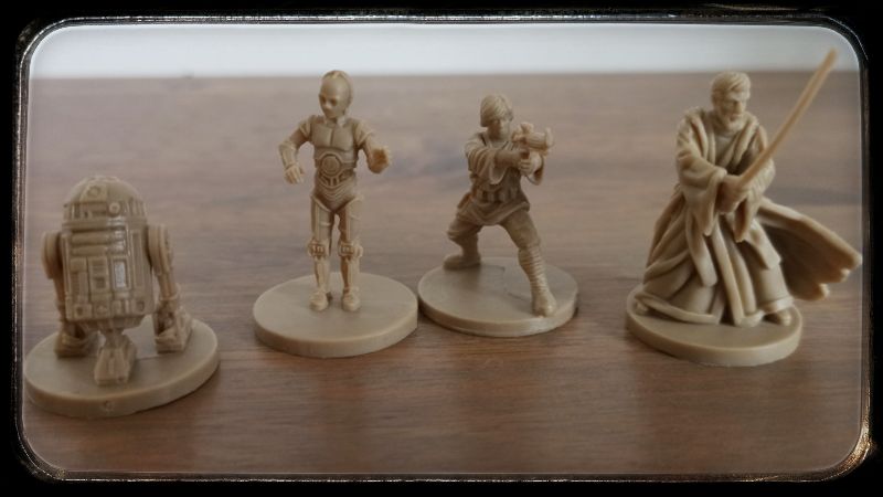 Star Wars Imperial Assault Luke Skywalker, Obi Wan Kenobi, C3PO, R2D2